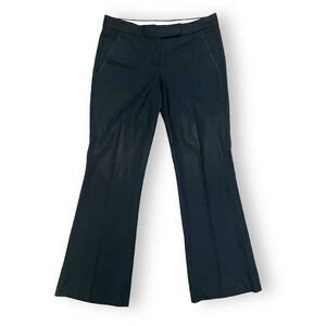 THEORY Bergdorf Goodman Womens 8 Wide Leg Emory‎ Trouser Pants Black Cotton